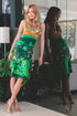 Vivian "Green Dream" Silk Scarf Dress